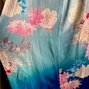 City Chic Floral Ruffle Dress – XL (22) – Soft Blue Ombré